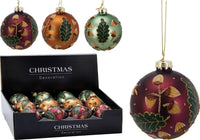 12X Glazen Kerstbal - Mat - 8Cm