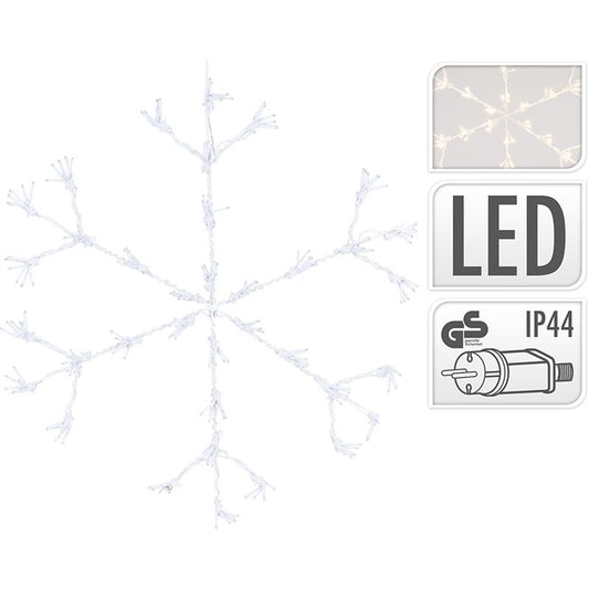 Sneeuwvlok 216Led - 60Cm - Warm Wit