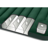 Intex 64760 Jr. Twin Dura-Beam Downy 1-Persoons Luchtbed 191X76X25 Cm + Ingebouwde Voetpomp Groen/Grijs
