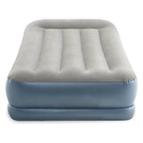 Intex 64116Nd Pillow Rest Mid-Rise 1-Persoons Luchtbed 191X99X30 Cm + Ingebouwede Pomp Grijs/Blauw