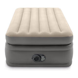 Intex 64162Nd Prime Comfort 1-Persoons Luchtbed 99X191X51 Cm + Ingebouwde Pomp Grijs/Beige