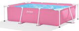 Intex 28266Np Metal Frame Opbouwzwembad Rechthoekig Roze 220X150X60Cm