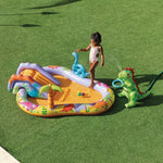 Intex 56139Np Opblaasbaar Speelzwembad Dino Park Met Glijbaan 201X157X69Cm