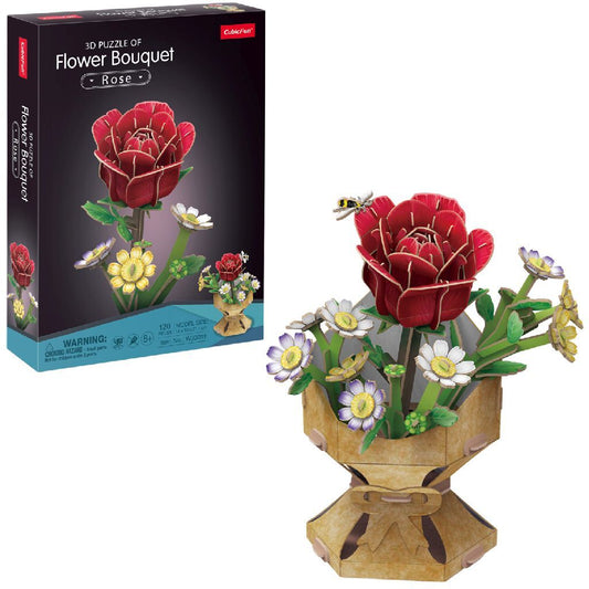 Cubic Fun 3D Puzzel Roos Boeket 120 Stukjes