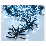 Clusterverlichting 192 Led -  1.4M - Wit - Batterij - Lichtfuncties - Geheugen - Timer
