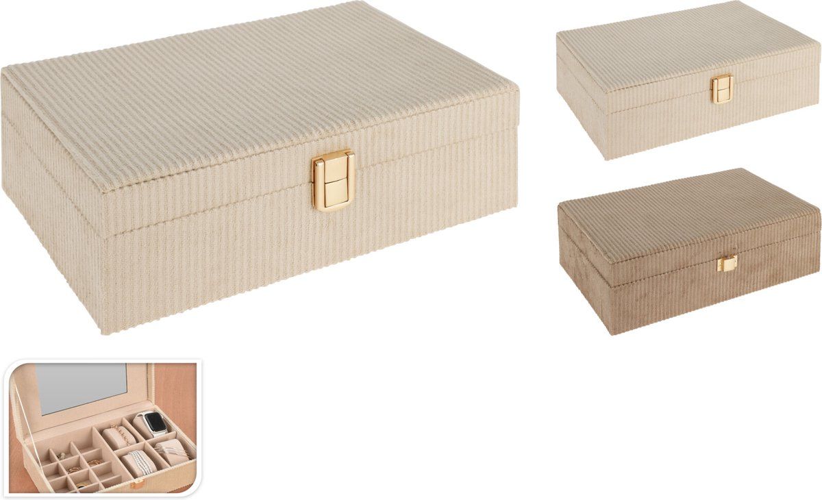 Juwelenbox Ribfluweel