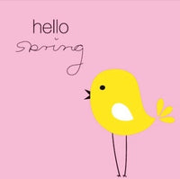 Duni Paasservet Hello Spring Roze/Geel 33X33 Cm