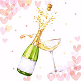Overige Merken 3-Laags Papieren Servetten Hearts Bubbles 33X33 Cm 20 Stuks
