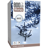 Maxi Cluster Kerstverlichting - 800 Led - 12M - Wit - Timer - Lichtfuncties - Geheugen - Buiten