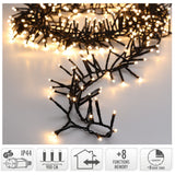 Maxi Cluster Kerstverlichting - 600 Led - 9M - Warm Wit - Timer - Lichtfuncties - Geheugen - Buiten