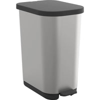 Rotho Ribo Pedaalemmer 35L Zilver/Metallic/Antraciet