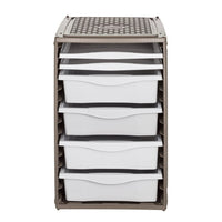 Bama Ri,Ordino Opbergsysteem 34X41X53 Cm Taupe/Wit