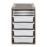 Bama Ri,Ordino Opbergsysteem 34X41X53 Cm Taupe/Wit