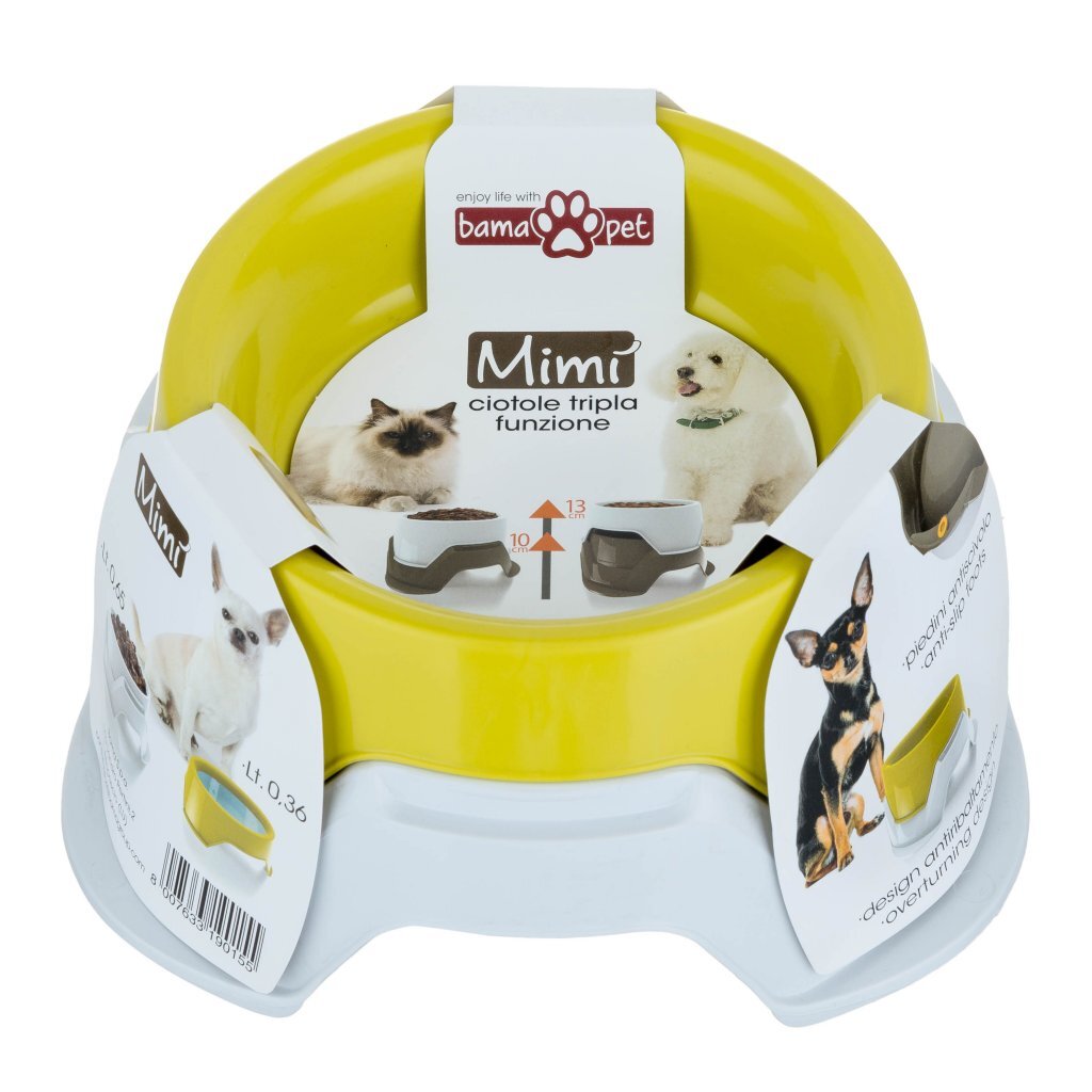 Bama Pet Voederbak Stapelbaar 19X10-13 Cm Assorti