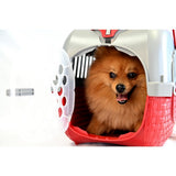 Bama Pet Transportbox 52X33X34 Cm Rood/Zilver