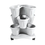 Bama Trifoglio Plantenbak Met Wieltjes 40X51 Cm Wit