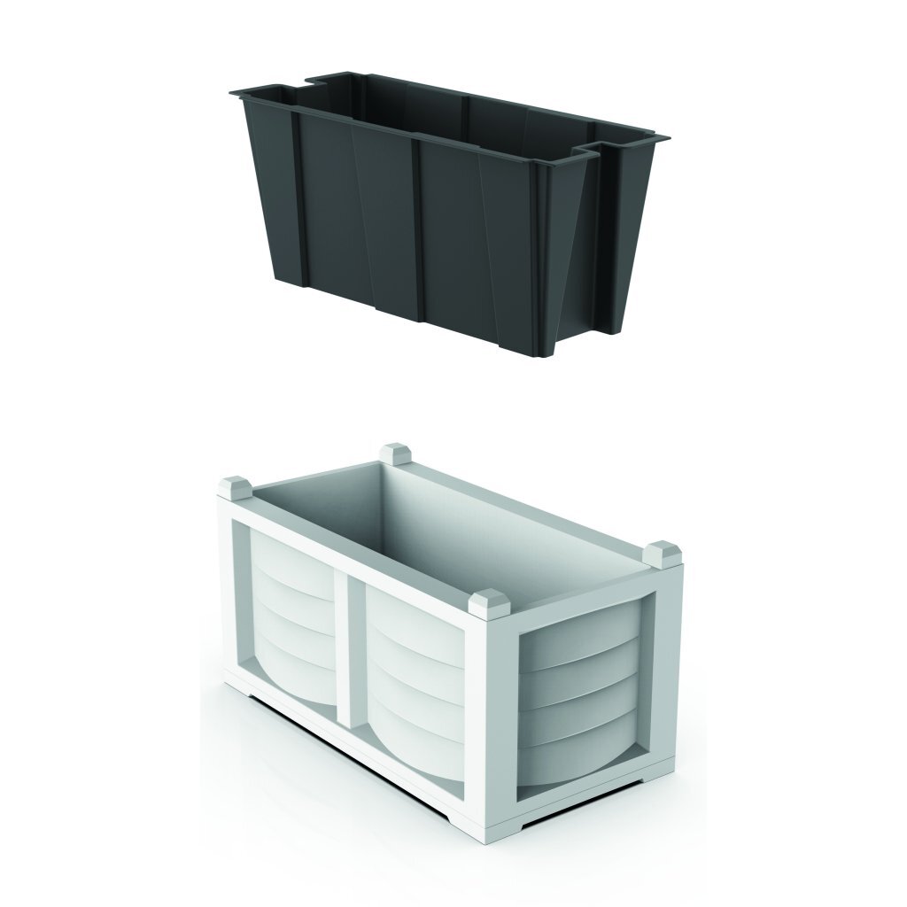 Bama Kit Arredo Plantenbak 80X42.5X42 Cm Wit