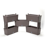 Bama Brick Koppelbare Plantenbakken 75L 59X23X27 Cm 5 Stuks Antraciet