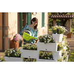 Bama Brick Koppelbare Plantenbakken 75L 59X23X27 Cm 5 Stuks Wit