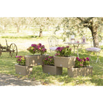 Bama Brick Koppelbare Plantenbakken 75L 59X23X27 Cm 5 Stuks Taupe
