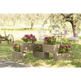 Bama Brick Koppelbare Plantenbakken 75L 59X23X27 Cm 5 Stuks Taupe