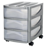 Bama Big Hobby Ladesysteem Met 3 Laden 30X30X40 Cm Zilver/Wit