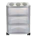 Bama Big Hobby Ladesysteem Met 3 Laden 30X30X40 Cm Zilver/Wit