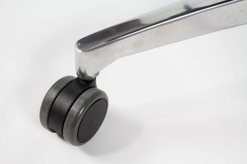 Linea Fabbrica Omnia 01/Pt Zwart/Zwart Bureaustoel Met 3D Armleuning + Hoofdsteun + Aluminium Voet