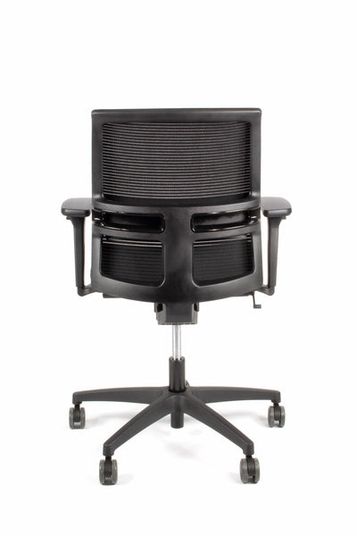 Linea Fabbrica Omnia 02 Zwart/Zwart Bureaustoel Met 3D Armleuning