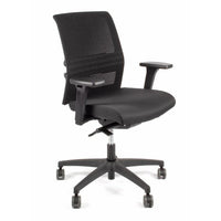 Linea Fabbrica Omnia 02 Zwart/Zwart Bureaustoel Met 3D Armleuning