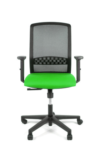 Geen Merk Lf-2011603 Bureaustoel Linea Tekna 01 Zwart/Groen Met 2D Armleuning