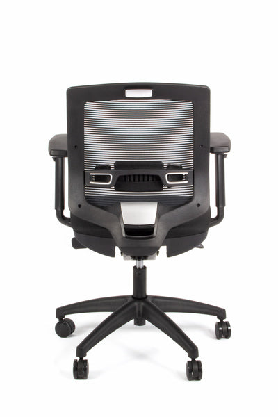 Linea Fabbrica New Malice 01 Zwart/Zwart Bureaustoel Met 1D Armleuning