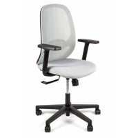 Linea Fabbrica Grace 01 Grijs/Grijs Bureaustoel Met 1D Armleuning
