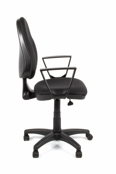 Linea Fabbrica Tiger 01 Zwart/Zwart Bureaustoel Met Armleuning