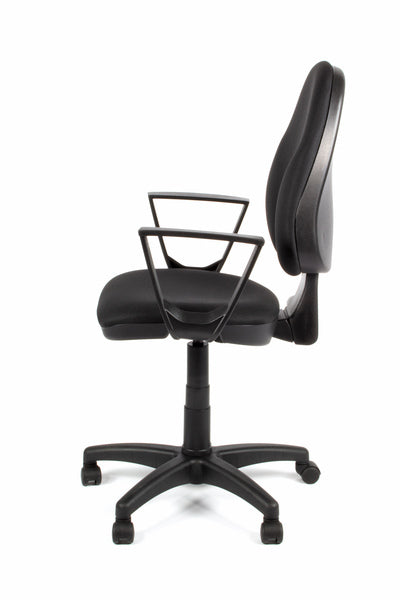 Linea Fabbrica Tiger 01 Zwart/Zwart Bureaustoel Met Armleuning
