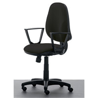 Linea Fabbrica Tiger 01 Zwart/Zwart Bureaustoel Met Armleuning
