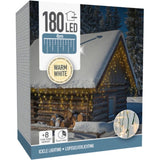 Ijspegel Verlichting - 6 Meter - 180 Led - Timer - Lichtfuncties - Geheugen - Warm Wit