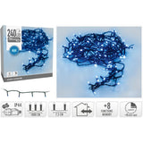 Kerstverlichting 240 Led- 18M - Blauw - Timer - Lichtfuncties - Geheugen - Buiten