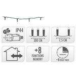Kerstverlichting 40 Led- 3M - Three Tone Traditional - Timer - Lichtfuncties - Geheugen - Buiten