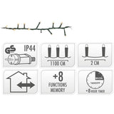 Microcluster - 560 Led - 11M - Warm Wit - Timer - Lichtfuncties - Geheugen - Buiten