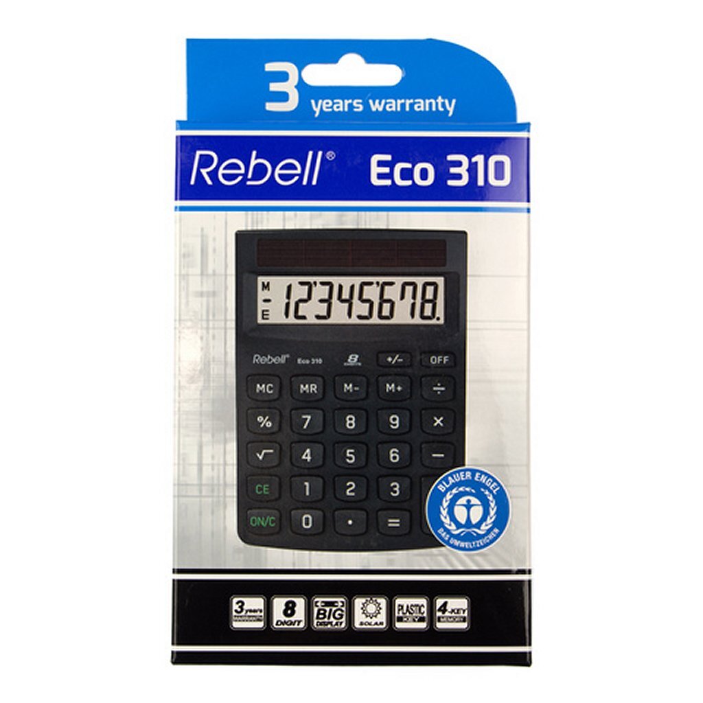 Rebell Re-Eco310-Bx Calculator Eco 310 Zwart