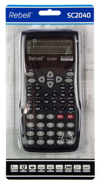 Rebell Re-Sc2040-Bx Calculator -Sc2040-Bx Zwart Wetenschappelijk
