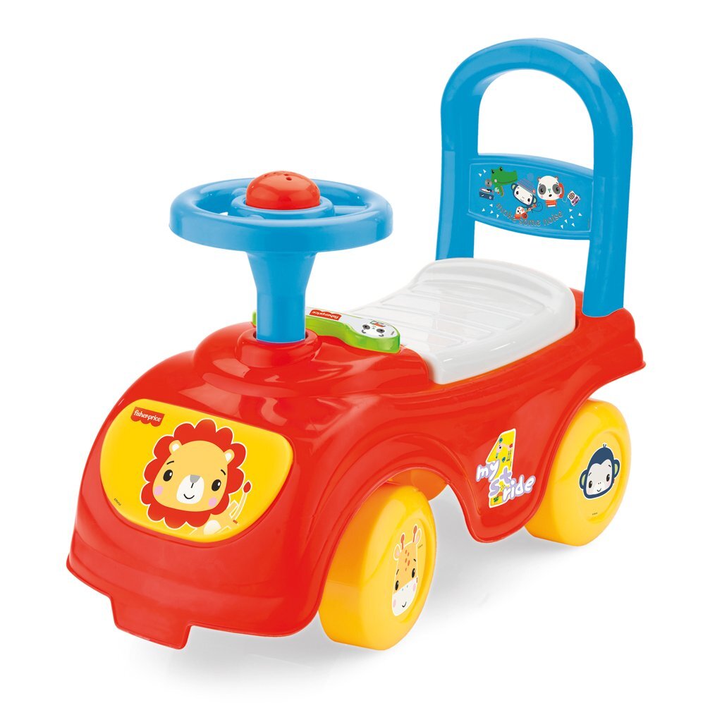 Fisher Price Loopauto + Toeter Rood/Blauw/Geel