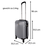 Ceruzo Handbagage Koffer - 51.5 Cm - Grijs