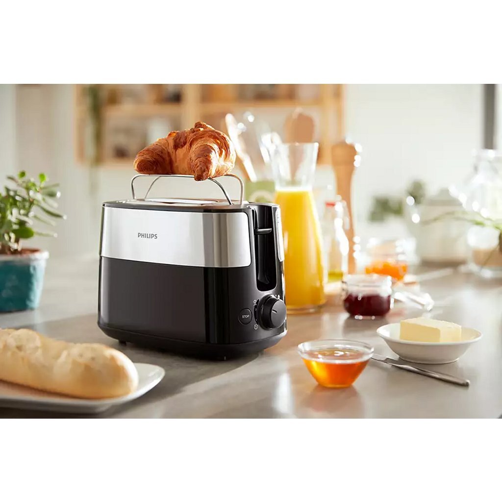 Philips Hd2516/90 Daily Collection Broodrooster Rvs/Zwart