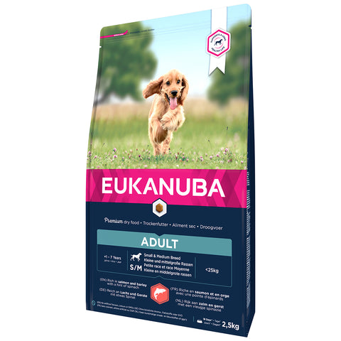 Eukanuba chien adulte sm&amp;med saumon
