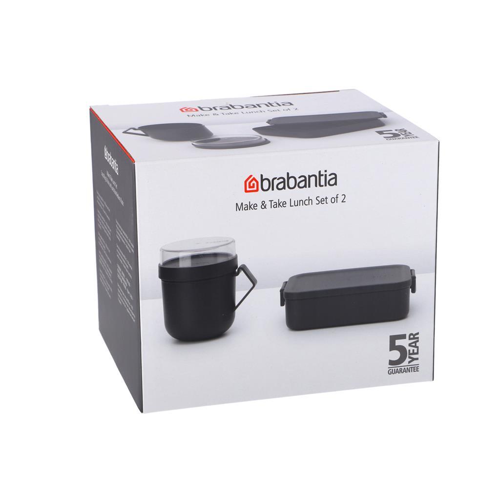 Brabantia Make & Take Lunchset 2-Delig Donkergrijs
