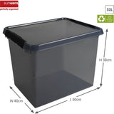 Sunware Comfort Line Opbergbox 52L 50X40X38 Cm Transparant/Antraciet
