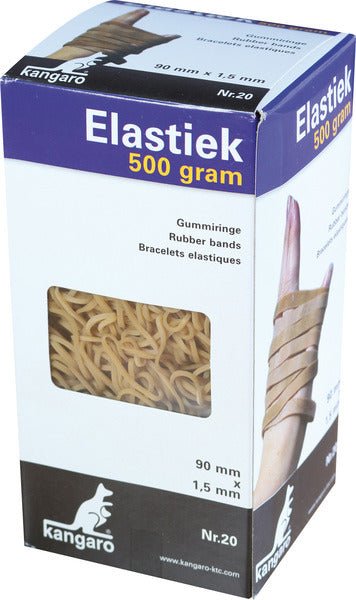 Kangaro K-5009-500 Elastiek Nr. 20 90X1,5Mm 500Gr Naturel