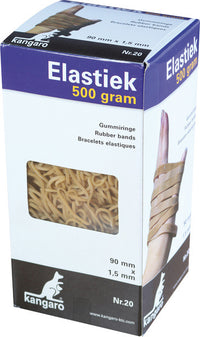 Kangaro K-5009-500 Elastiek Nr. 20 90X1,5Mm 500Gr Naturel